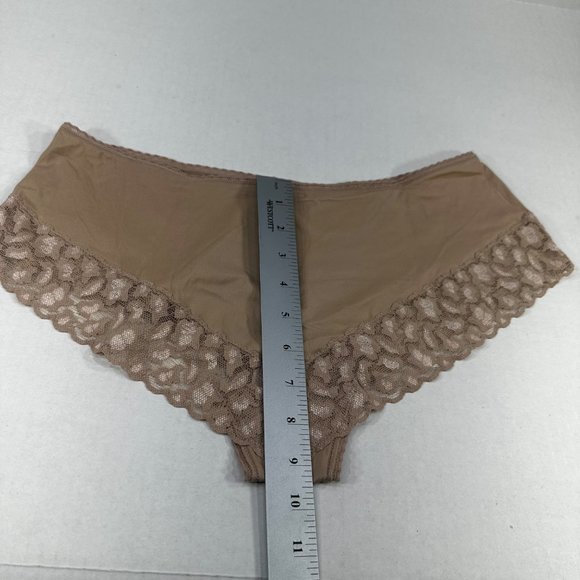 Warner's Women's Size XL 8 Panty Tanga Lace Bottom Beige New Without Tags - Picture 6 of 6